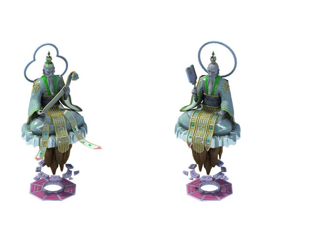 game model - mirror yao yao jade statue 3D 模型 .c4d .max .obj .3ds .fbx .stl .blend 
