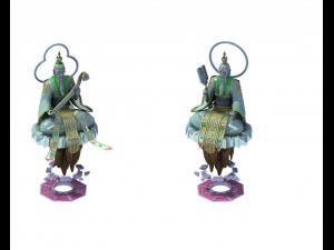 game model - mirror yao yao jade statue Modèle 3D