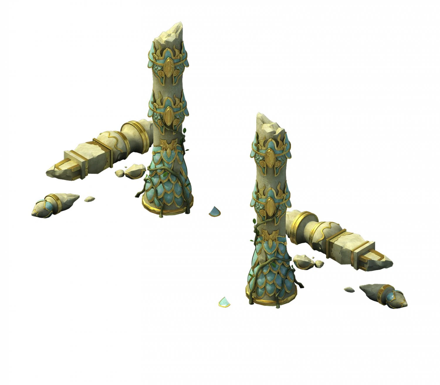 game model - garden - eroded clouds column 01 3D Model .c4d .max .obj .3ds .fbx .stl .blend 