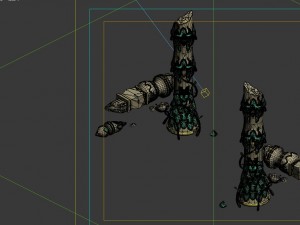 game model - garden - eroded clouds column 01 3D 모델