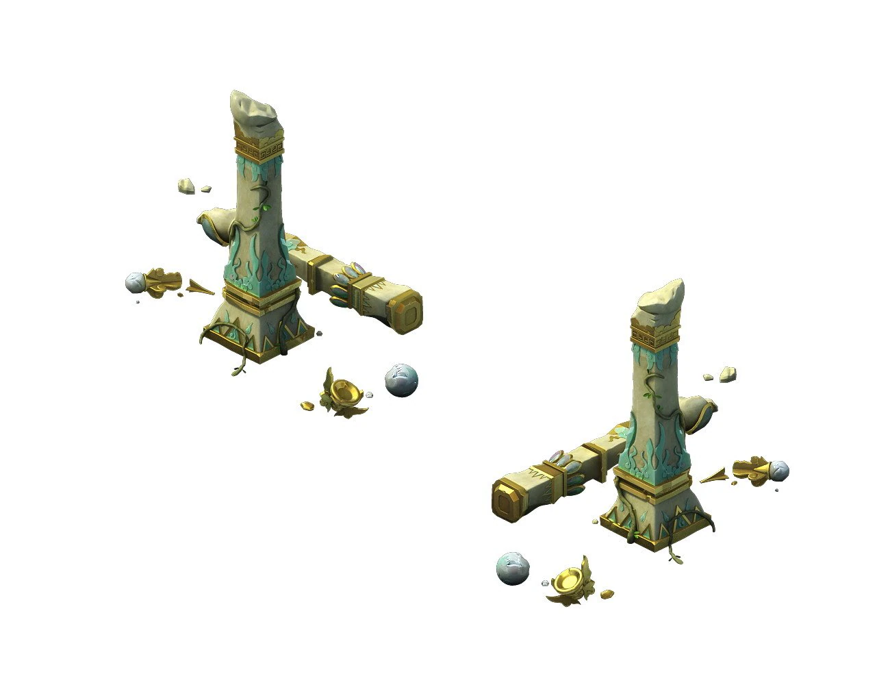 game model - garden - eroded clouds column 02 3D Model .c4d .max .obj .3ds .fbx .stl .blend 