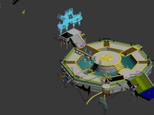 game model - hanging garden - kunlun hui poly send 3D Модель