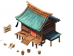 game model - hanging garden - residential 01 3D Модель
