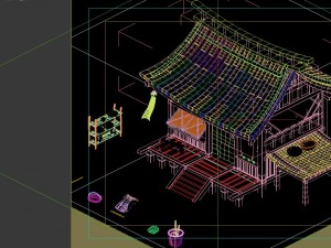 game model - hanging garden - residential 01 Modello 3D