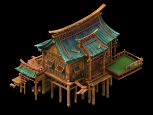 game model - hanging garden - residential 03 3D मॉडल