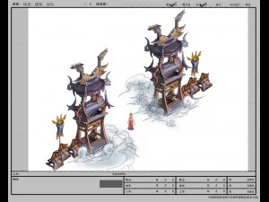 game model - hanging gardens - magic army camp 3D Model