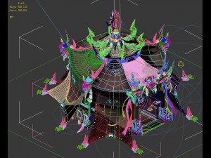 game model - hanging garden - magic army tent 3D-Modell