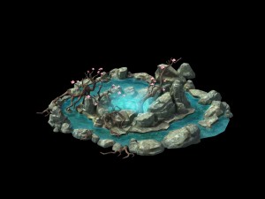 game model - hanging garden - the state tree in th 3D-Modell