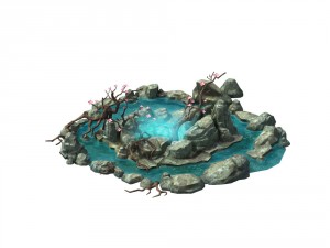 game model - hanging garden - the state tree in th 3D-Modell