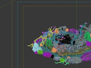 game model - hanging garden - the state tree in th 3D-Modell