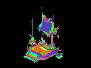 game model - hanging garden - xianjun point will b 3D Model