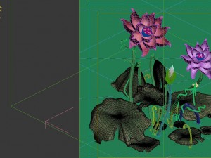 game model - hanging garden - xian yun flowers 01 3D Model