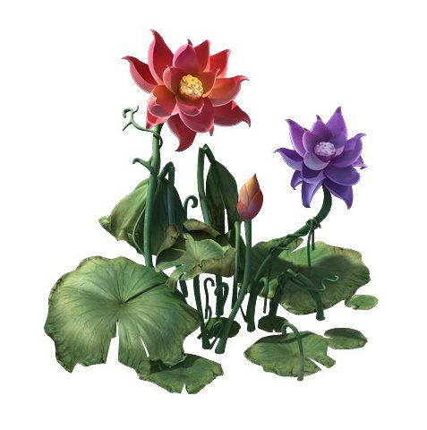 game model - hanging garden - xian yun flowers 01 3D Model .c4d .max .obj .3ds .fbx .stl .blend 
