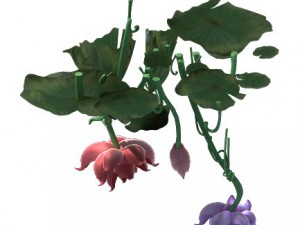 game model - hanging garden - xian yun flowers 01 3D Model