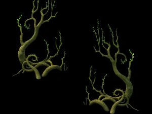 game model - hanging garden - xian yun flowers 01 3D Model