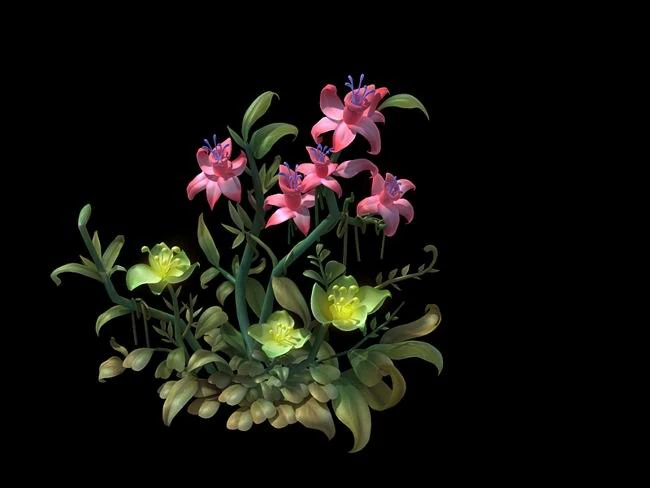 game model - hanging garden - xian yun flowers com 3D Model .c4d .max .obj .3ds .fbx .stl .blend 