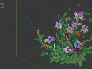 game model - hanging garden - xian yun flowers com 3D Model