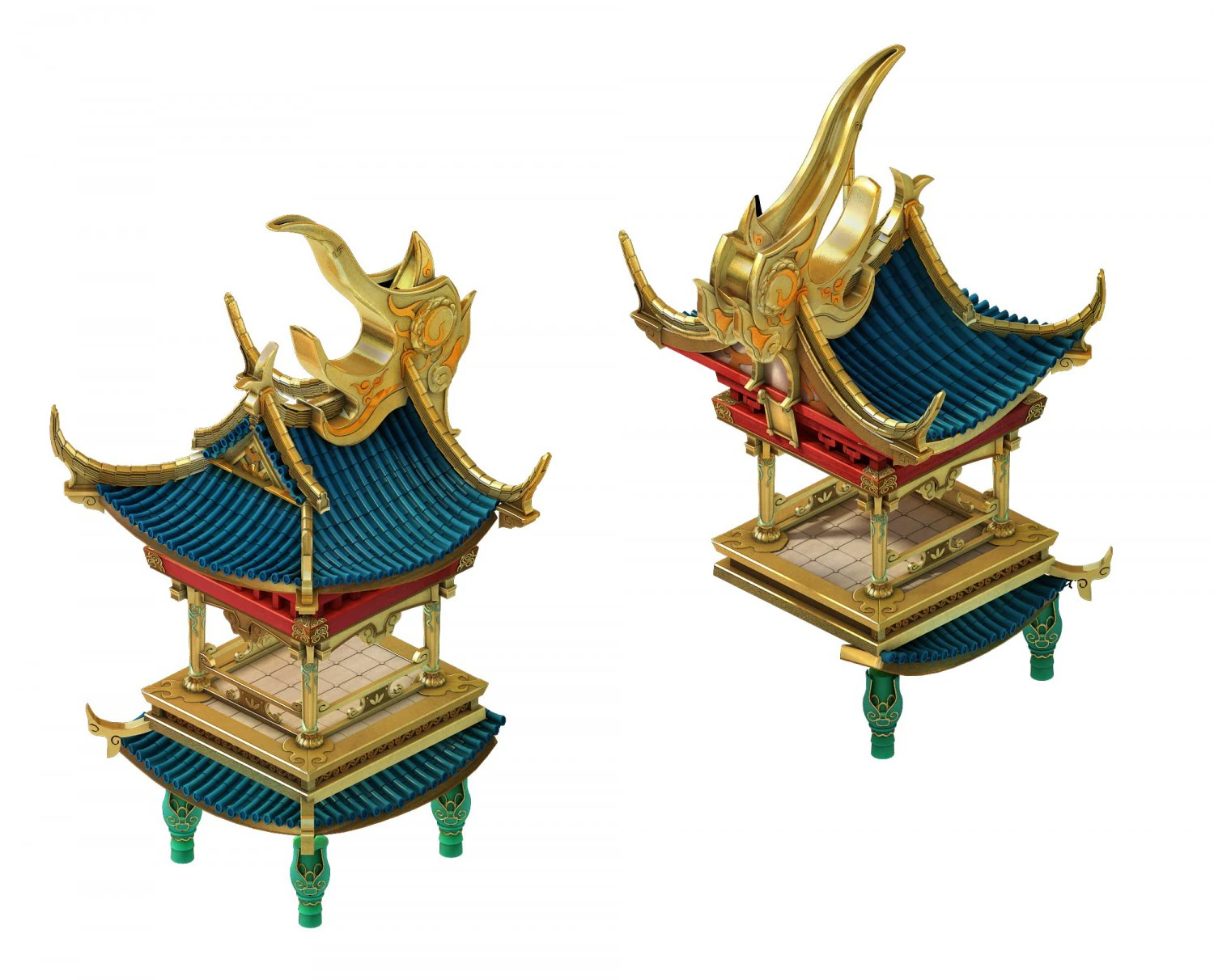 game model - hanging garden - yunhai kunlun hui qi 3D Model .c4d .max .obj .3ds .fbx .stl .blend 