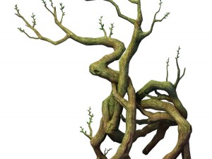 game model - hanging garden - cloud tree 02 3D Model