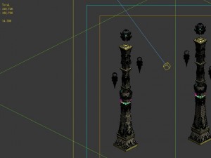 game model - hanging garden - cloud pillar Modèle 3D