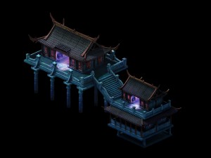 game model - castle in the air 3D Model