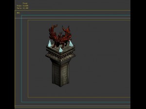 game model - refining fire temple statue 3D Model