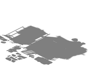 game model - thatched cottage 02 3D 模型