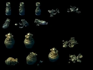 game model - cemetery funeral supplies 03 3D Model