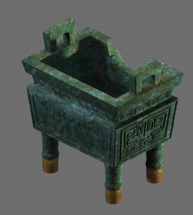 game model - broken bronze device Modelo 3D .c4d .max .obj .3ds .fbx .stl .blend 