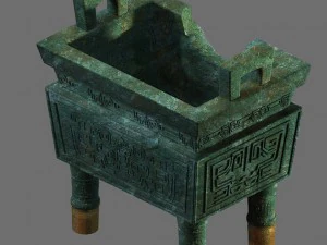 game model - broken bronze device 3D Model
