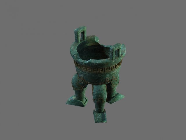 game model - broken bronze device 1 3D 模型 .c4d .max .obj .3ds .fbx .stl .blend 