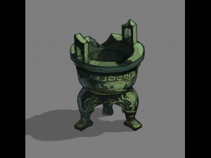 game model - broken bronze device 1 3D 模型