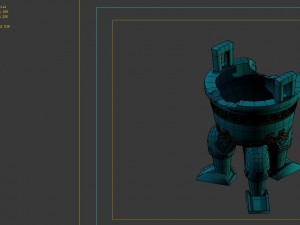 game model - broken bronze device 1 3D 模型