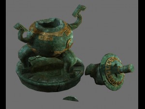 game model - broken bronze device 2 3D 모델
