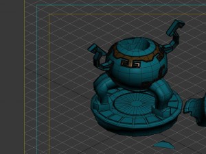 game model - broken bronze device 2 Model 3D