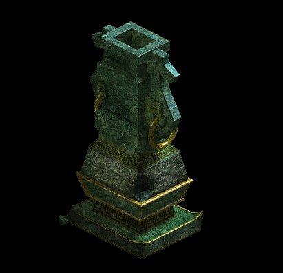 game model - broken bronze device 3 3D Model .c4d .max .obj .3ds .fbx .stl .blend 