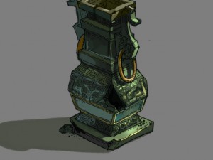 game model - broken bronze device 3 3D Model