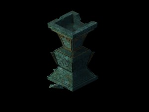 game model - broken bronze device 4 3D Model