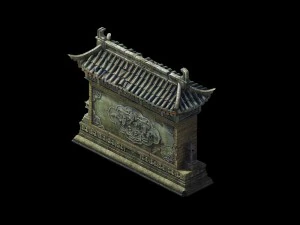 게임 모델 - 부서진 벽 3D 모델