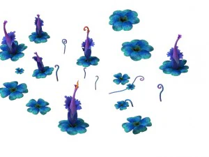 Spielmodell - exotische Blumen 6 3D Modell