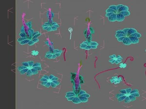 game model - exotic flowers 6 3D Model
