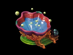 game model - qionghua snow mussel white jade pot 0 3D Model