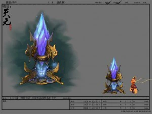 game model - holy circle crystal 01 3D Model