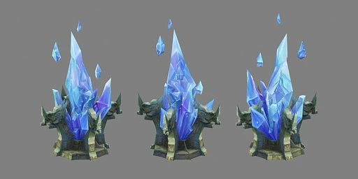 game model - holy circle crystal 02 3D Model .c4d .max .obj .3ds .fbx .stl .blend 
