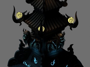 game model - stone carving - tower 3Dモデル