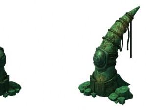 game model - stone teeth 3D Model