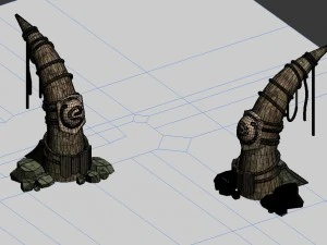 game model - stone teeth 3D Model