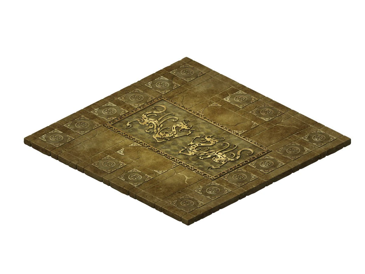 game model - stone carved ground surface 02 3D Model .c4d .max .obj .3ds .fbx .stl .blend