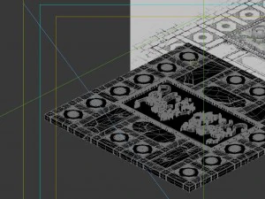 game model - stone carved ground surface 02 3D Model