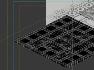 game model - stone carving ground surface 03 3D Model